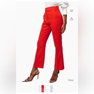 VERONICA BEARD Tani Straight Cropped Pintuck Pants flame size 4
NWT